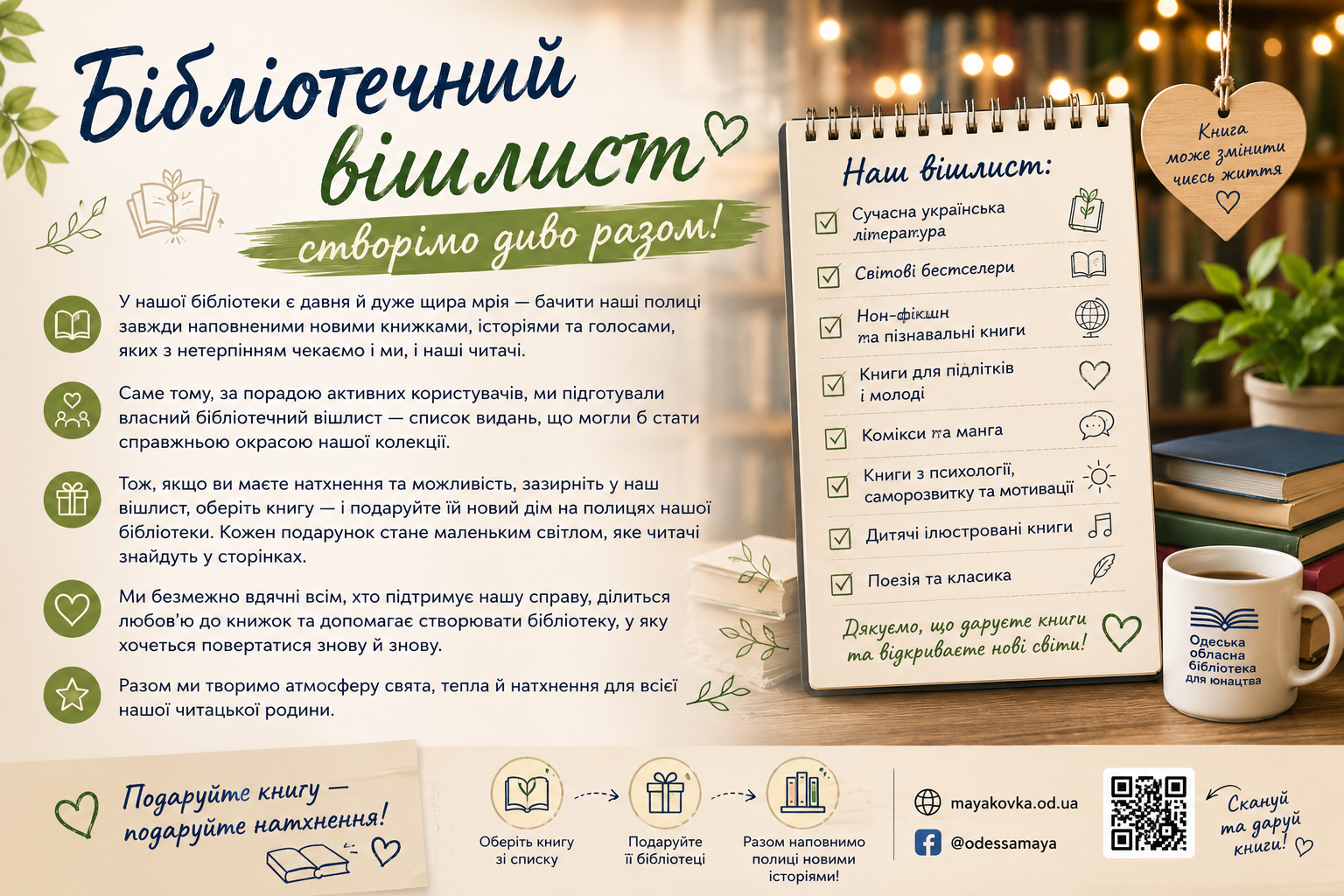 Бібліотечний вішлист: створімо диво разом!