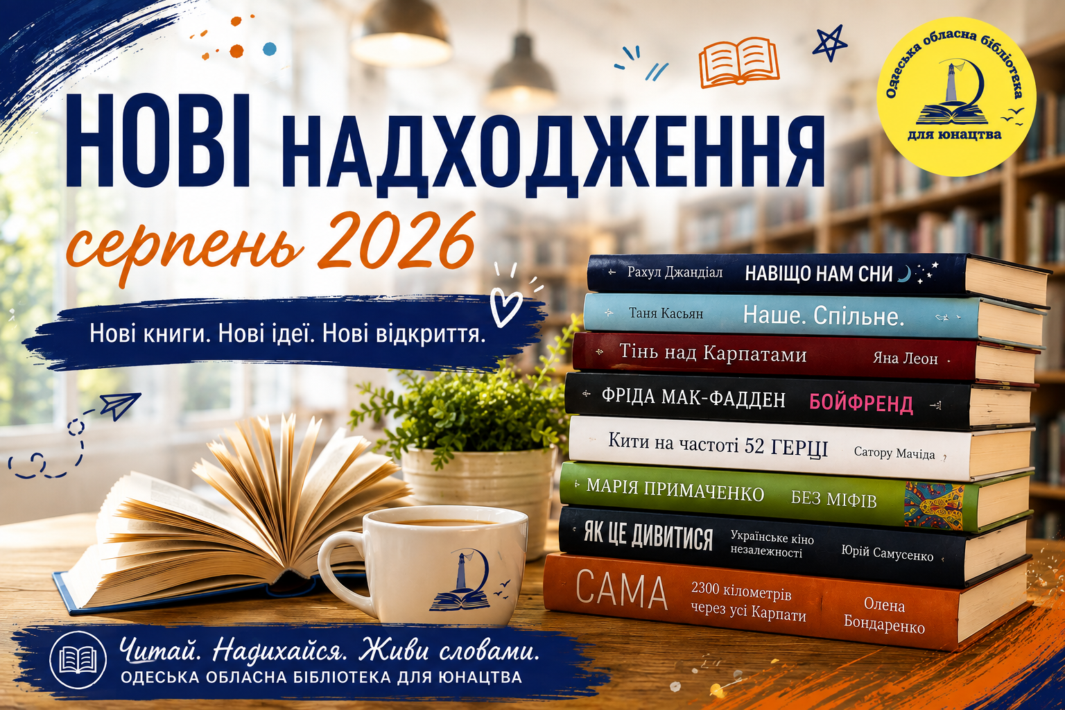 нові надходження книг за серпень 2026 року